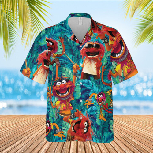 Green Tropical Animal The Muppets Are Drumming 3D HAWAII SHIRT Halloween Gift