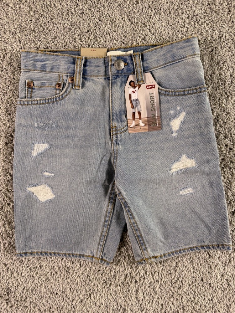 NWT Boys Levi’s Jean Shorts Size 6 Regular Blue