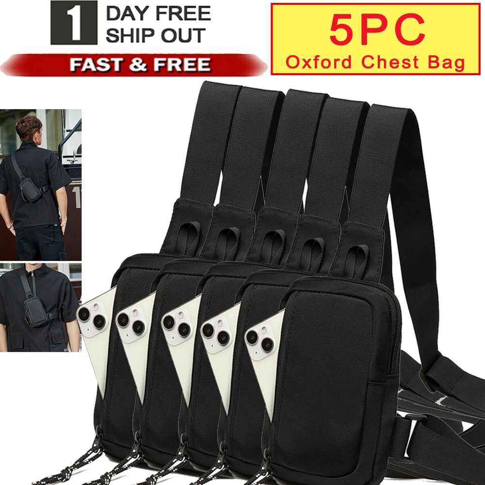 5X Sling Crossbody Bag for Men Oxford Travel Chest Shoulder Bag  