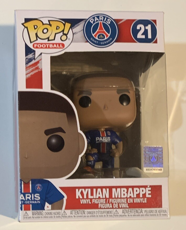 Killian Mbappe Funko Pop Football #21 Paris Saint-Germain. Mint In Box. FM200914