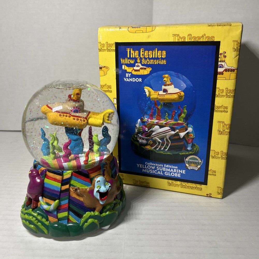 1999 Beatles Yellow Submarine Musical Globe Limited Collectors Edition Numbered