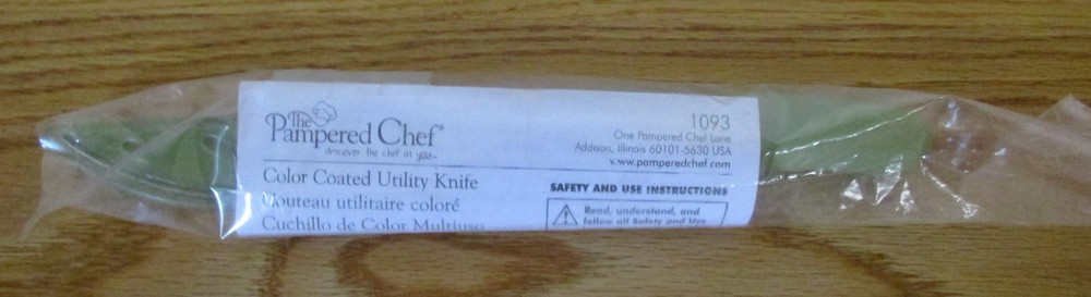 Pampered Chef Color Coated Green 4 1/2” Utility Knife Protective Cover 1093 NEW