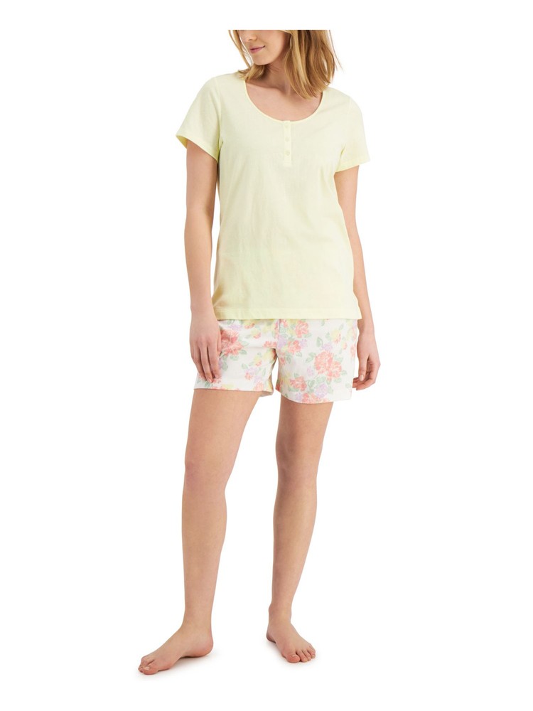CHARTER CLUB Intimates Yellow Floral Sleep Shorts XL