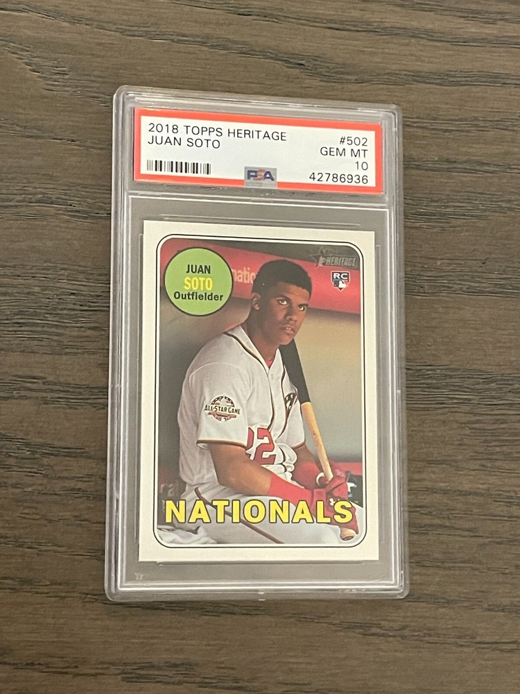 2018 Topps Heritage Juan Soto RC #502 PSA 10 Gem Mint