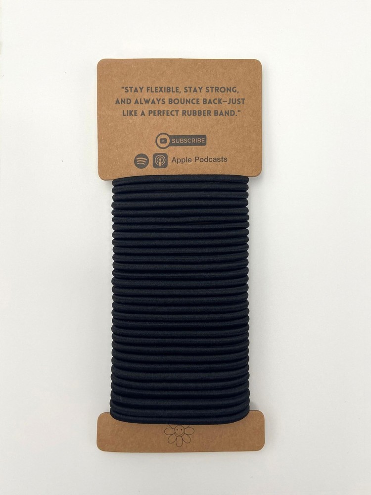 Black Elastic Ponytail Holder Hair Ties for Women, 30-Piece Pack