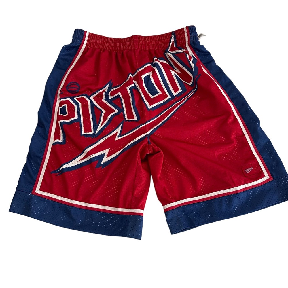 Mitchell & Ness Authentic NBA Detroit Pistons Throwback Vintage Shorts Boys XL