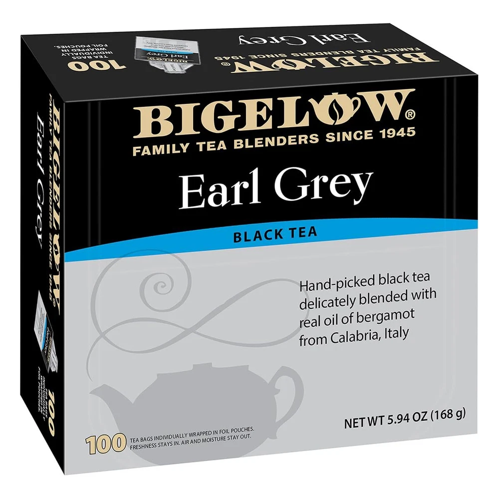 Bigelow Tea Earl Grey Black Tea Caffeinated Tea 100 Count Box Pack of 1