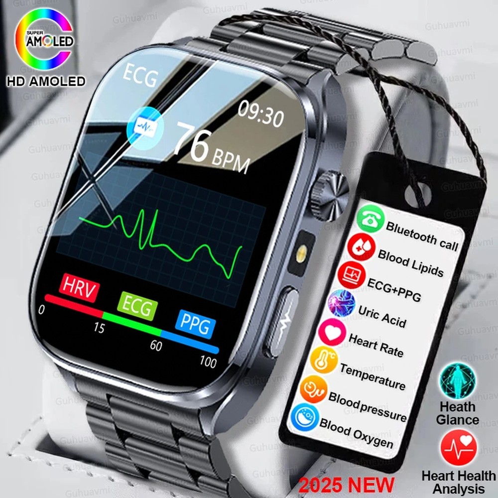 New ECG Smart Watch with Heart Health Analysis and Blood Monitoring – 2.0-inch A