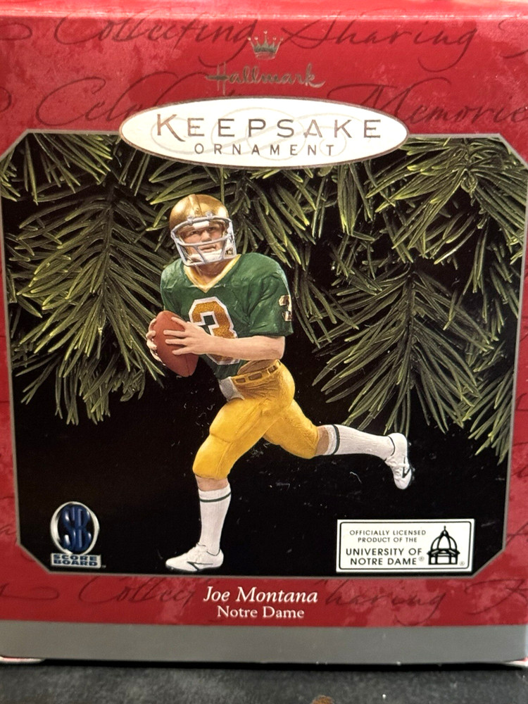 1998 Hallmark Keepsake Ornament JOE MONTANA NOTRE DAME