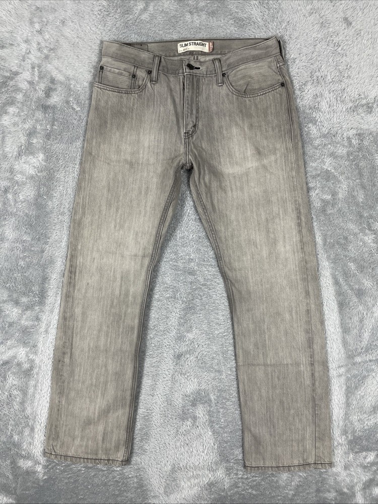 Levis 514 Jeans Men's 34x32* TAG Gray Slim Straight 100% Cotton Pants