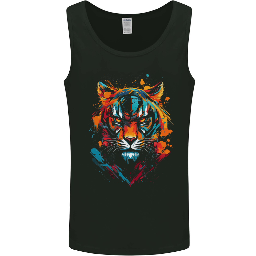 Grafitti Tiger Mens Vest Tank Top