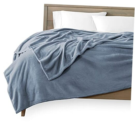 Microplush Fleece Blanket - Ultra-Soft Blanket - Full/Queen Coronet Blue