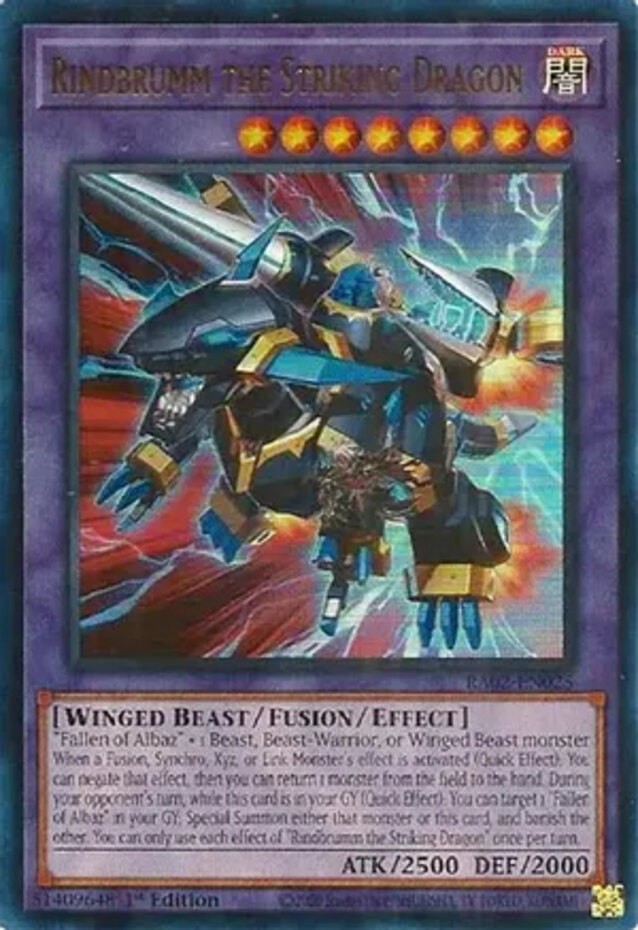 3x Rindbrumm Striking Dragon Ultra Rare 1st Ed Near Mint RA02-EN025