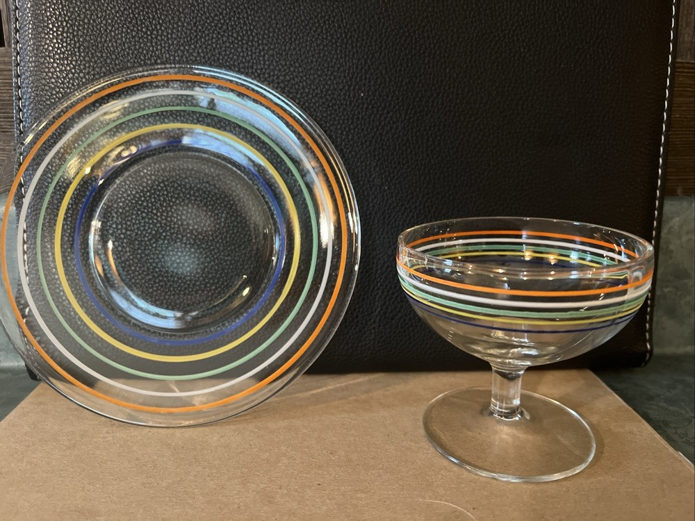 Anchor Hocking 7-Piece Glass Plate and Cup Set  
