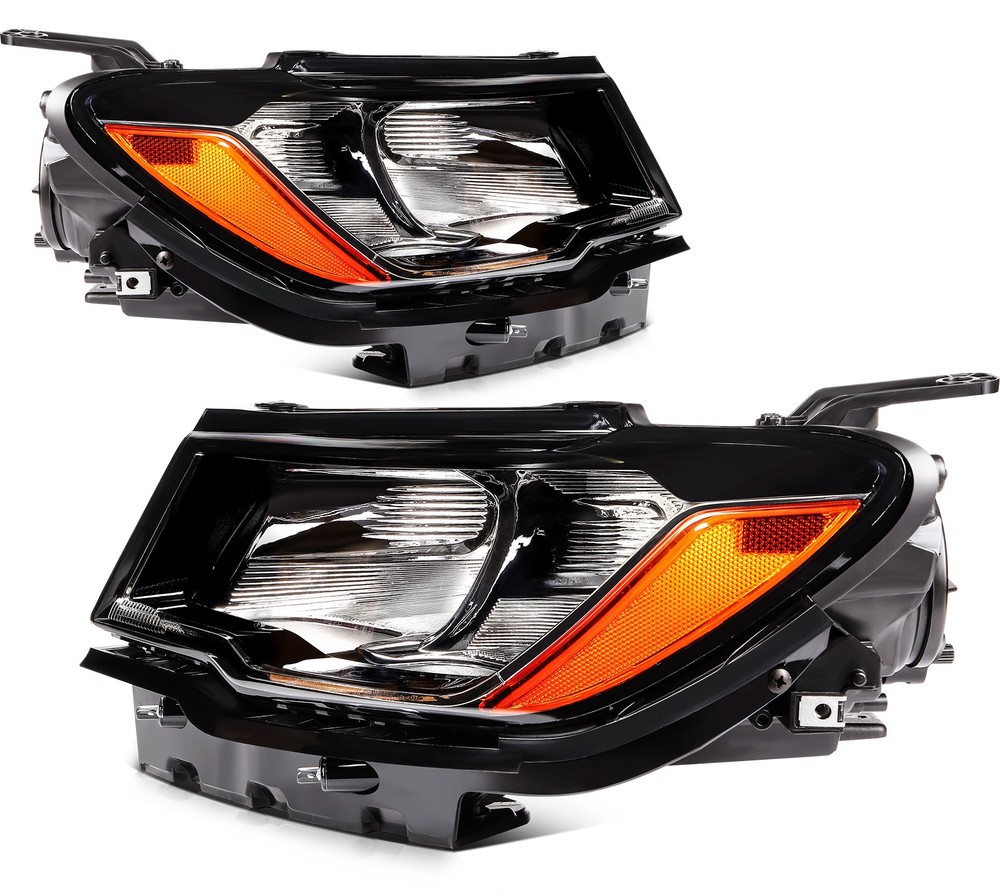 Pair Headlights Assembly For 2017-2020 2021 Jeep Compass Black Housing LH+RH