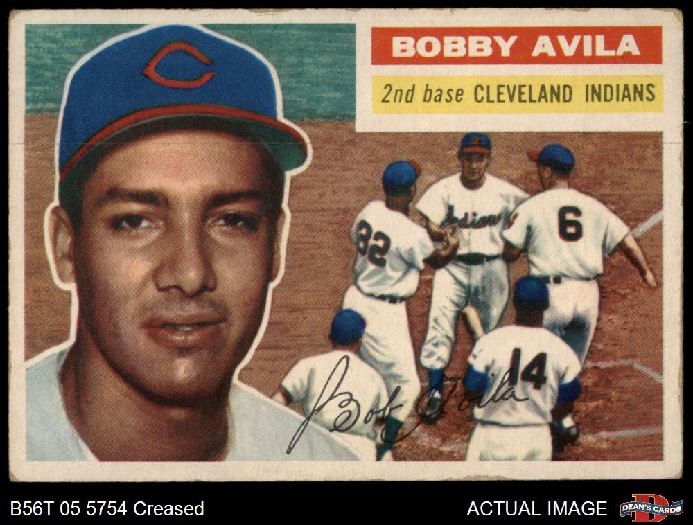 1956 Topps #132 Bobby Avila White Back Indians RARE VARIATION 2.5 - GD+