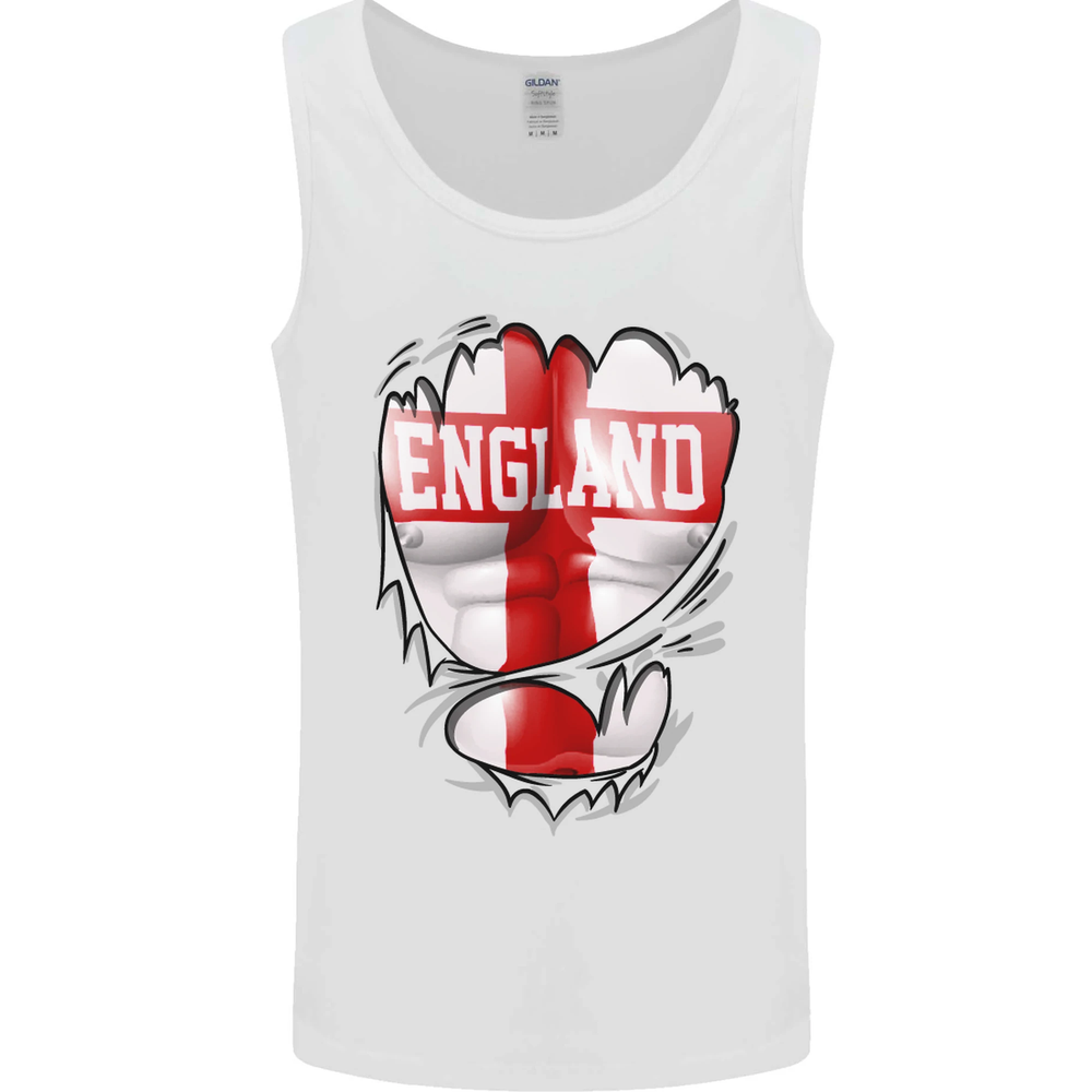 Gym St Georges Cross English Flag England Mens Vest Tank Top