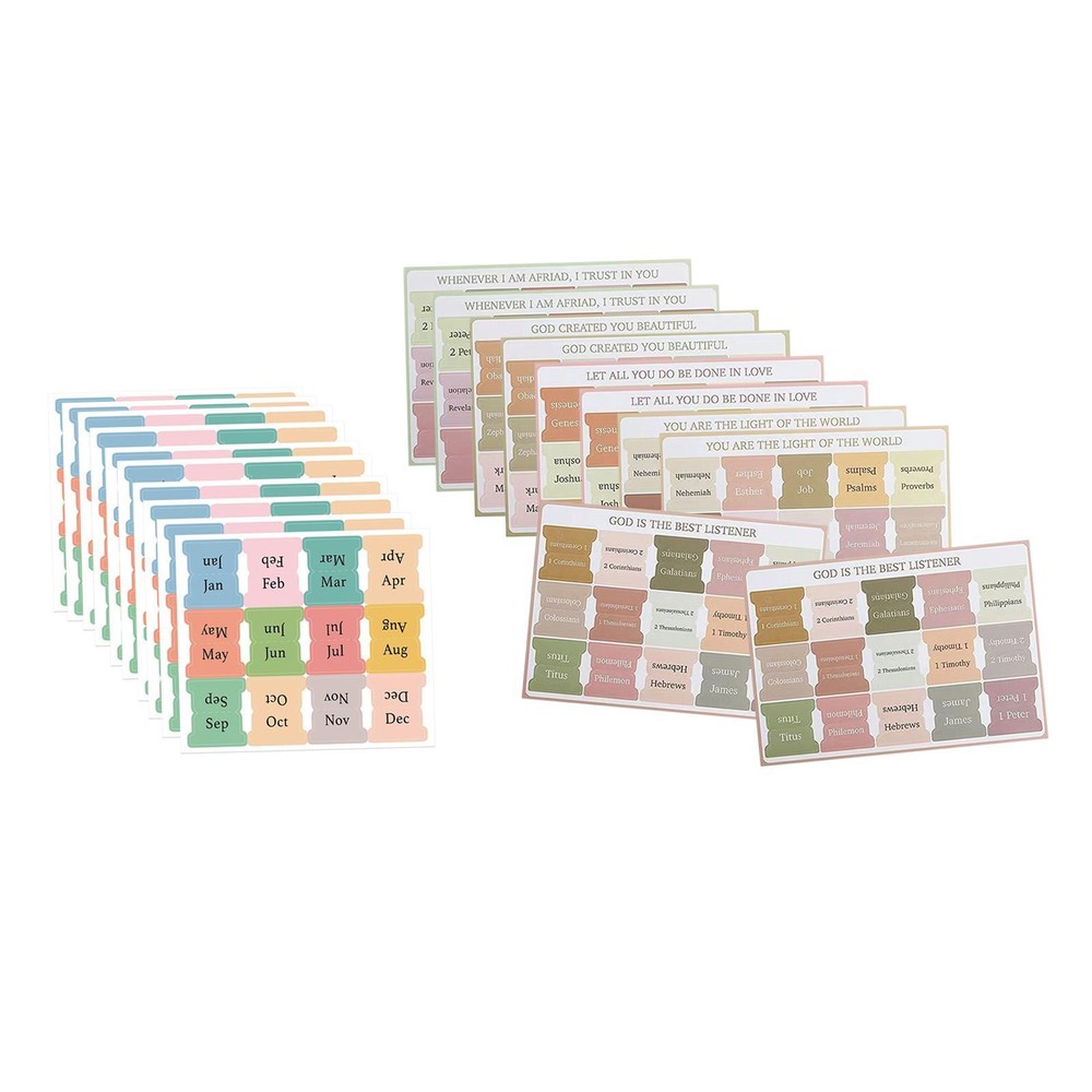 10 Sheets Bible Index Tabs Study Aid Index Tabs for Notebook Labeling Office
