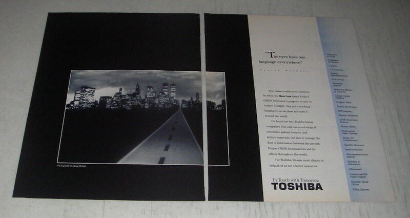 1991 Toshiba Laptops Ad - photo by Chud Phillip - The eyes have one Language