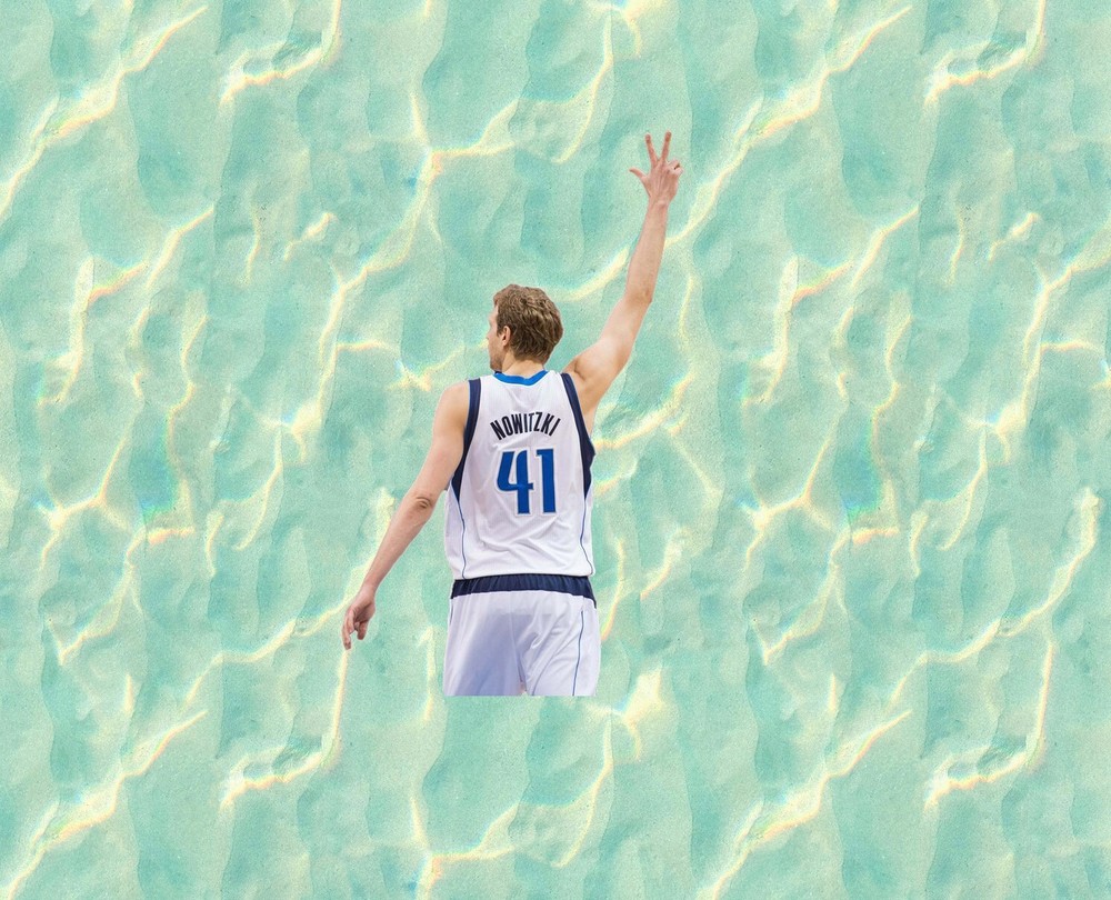 Dirk Nowitzki waterproof vinyl sticker in multiple sizes