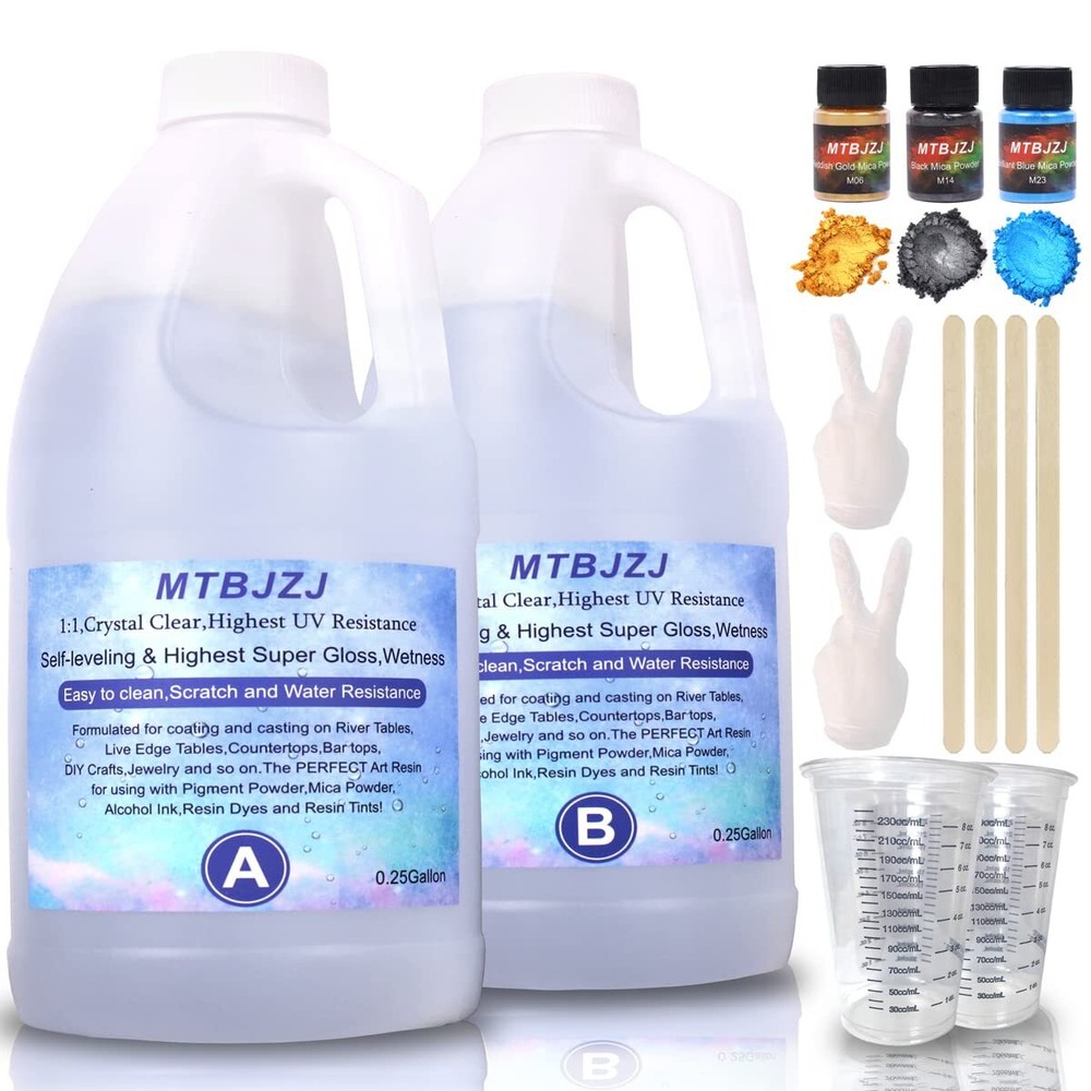 Crystal Clear Epoxy Resin - Epoxy Resin Kit Scratch Resistant, 1/2 Gallon