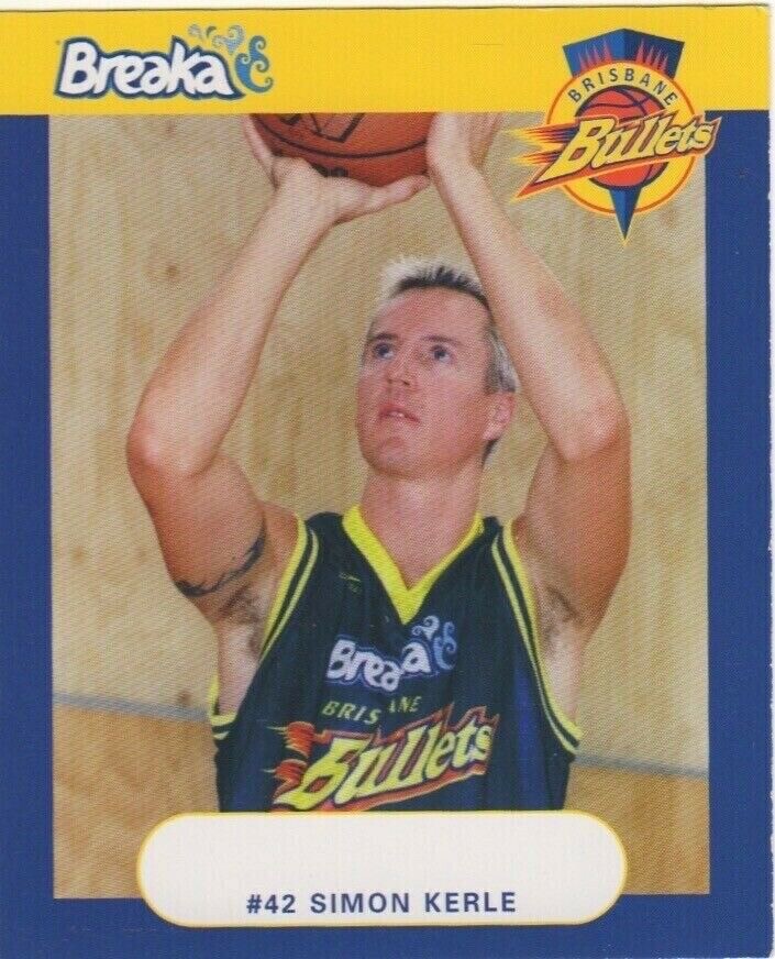 Basketball Brisbane Bullets Card 2001. Simon Kerle