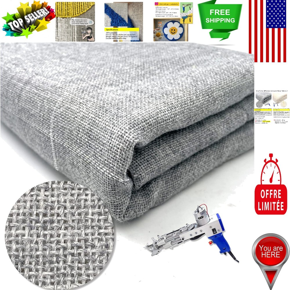 Versatile 45x45 Tufting Fabric with Durable Marked Lines for Craft Projects
