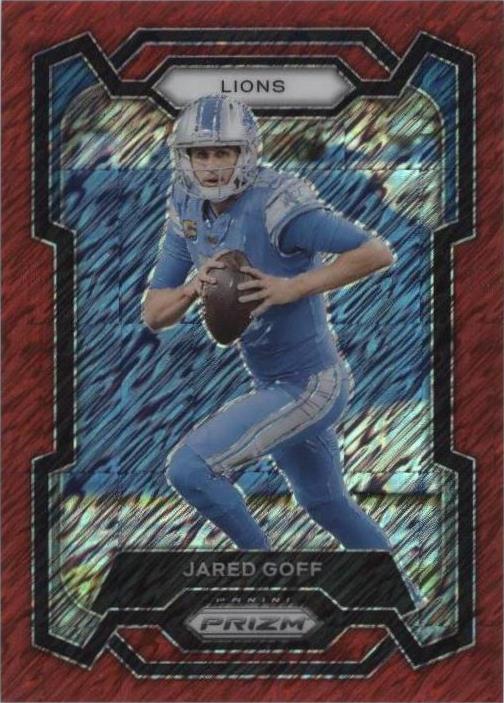 2023 Panini Prizm - Red Shimmer Prizm #98 Jared Goff /35