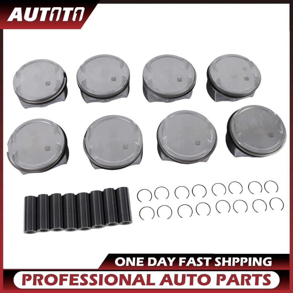 8X Pistons & Rings STD Set For Mercedes-Benz C63 E63 SL63 AMG W204 W211 M156 6.3