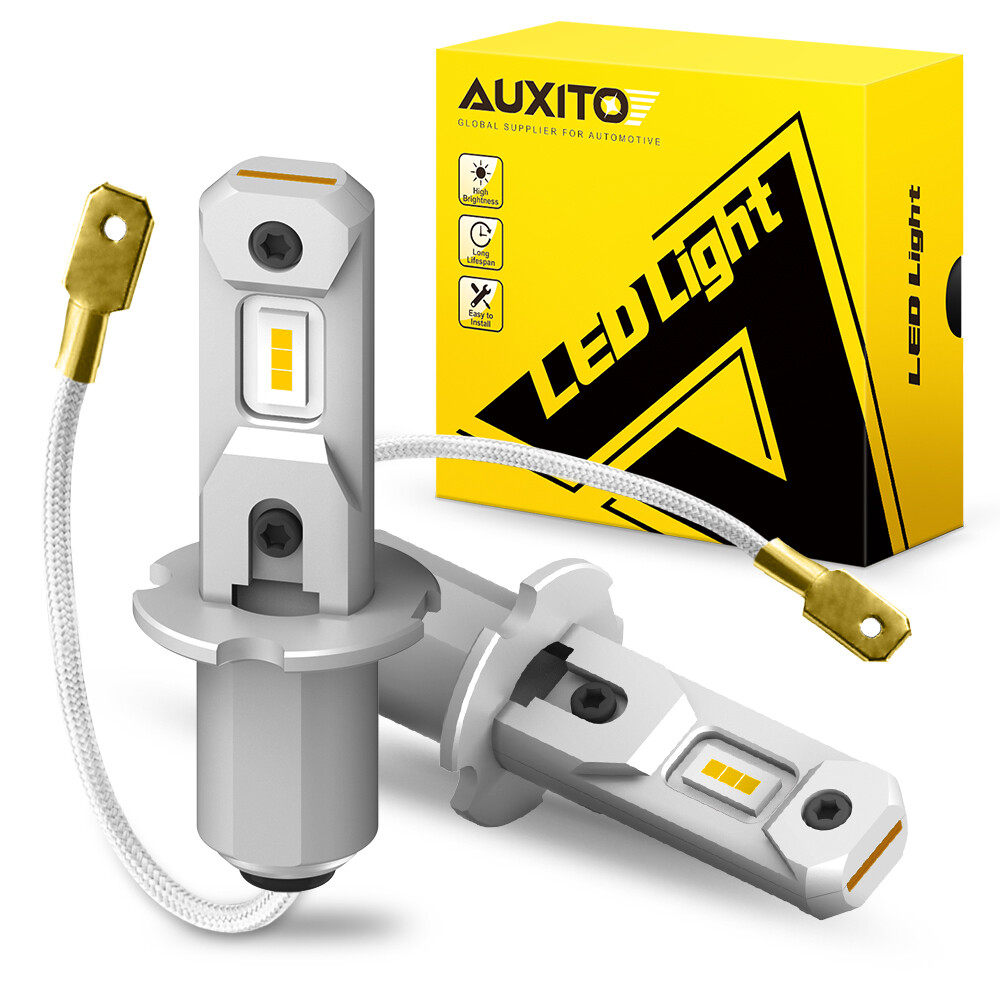 2x AUXITO H3 LED Fog Light 3000K Super Yellow 8000LM High Power Bulbs S