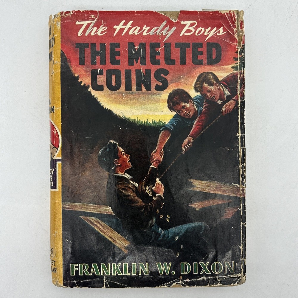 Hardy Boys #23 The Melted Coins 1944 HCDJ Grosset & Dunlap 1960s Edition