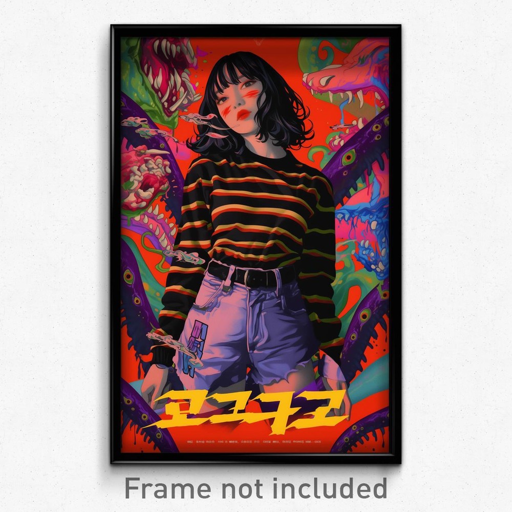 Korean Movie Poster - Woman Feeling Wrath, Perfect Striped Shorts (Art Print)