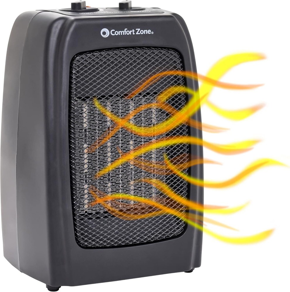 Comfort Zone CZ442E Personal Energy Save Ceramic Heater - 1500W Black