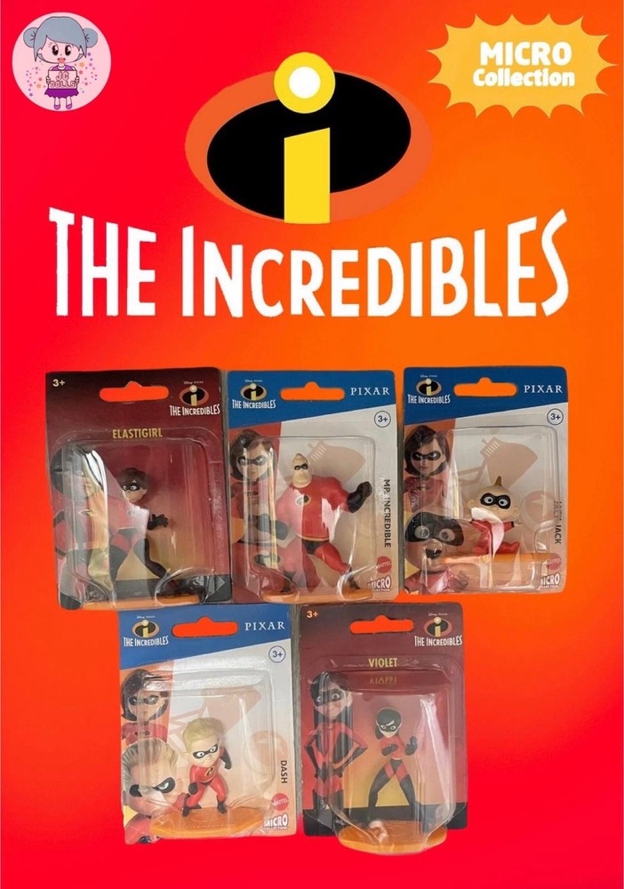 Incredibles Micro Collection 5-Piece Cake Topper Set
