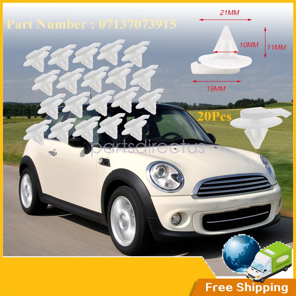 20Pcs Trim Panel & Fender Flare Moulding Clips For Mini Cooper 2002-2012