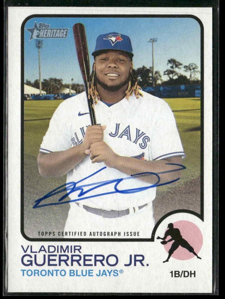 2022 Topps Heritage #ROA-VG Vladimir Guerrero Jr. Real One Auto High Number