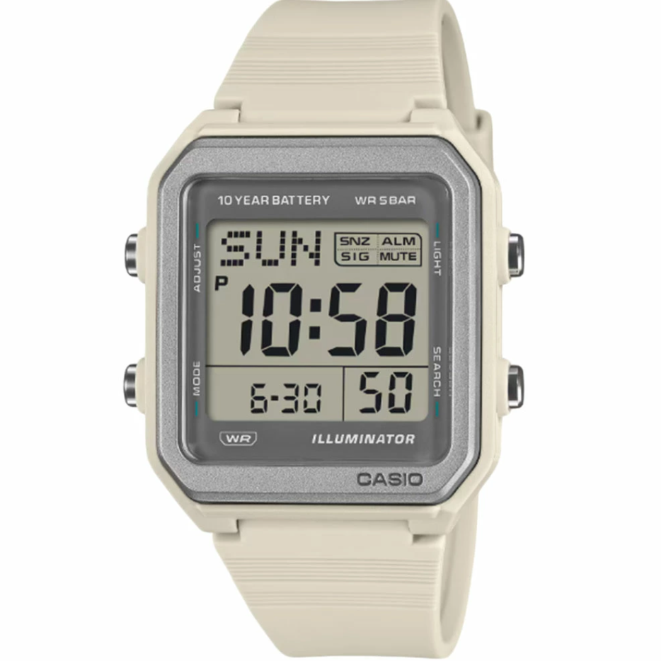 CASIO W-221H-8AJF Big LCD World Time 10 Year Battery WR50m Digital Watch New JPN-image