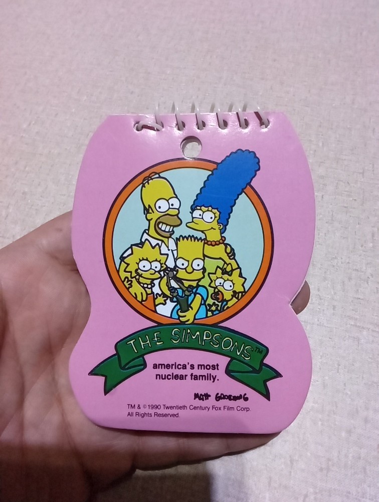 The Simpsons Vintage 1990 Spiral Notebook Paper Note Pad 5