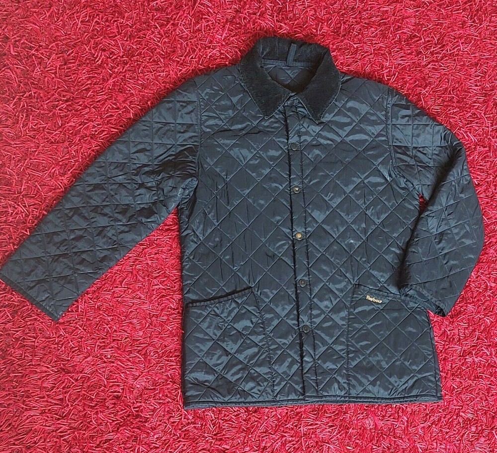 Black Barbour Quilted Jacket D361 Liddesdale Windbreaker -  size XL