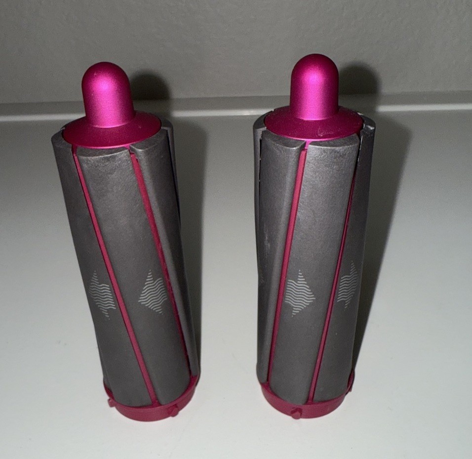 DYSON Airwrap 1.6 Barrel Set of 2 Nickel Fuchsia Genuine