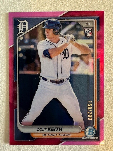 2024 Bowman Chrome Colt Keith Fuschia Refractor RC 158/299 #34
