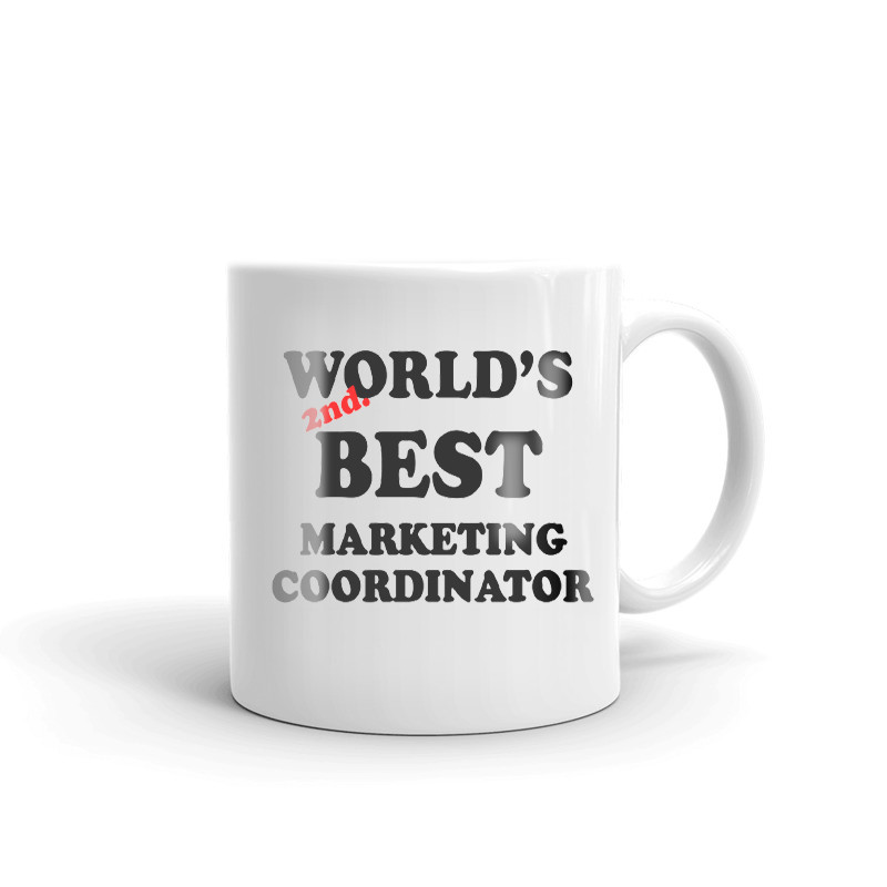 World's 2nd Best Marketing Coordinator Coffee Tea Ceramic Mug Office Cup Gift