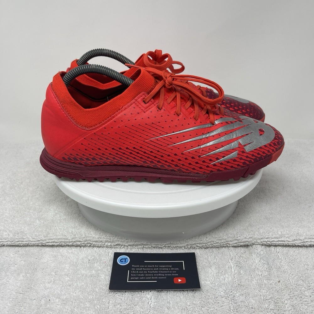 New Balance Furon V6 Dispatch Indoor Neo Flame Soccer Turf Cleats Men’s 8.5