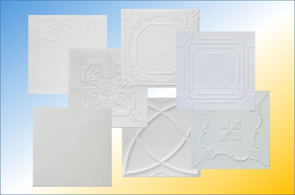 Antique White Painted Decorative Ceiling Tiles 20x20 with Various Patterns