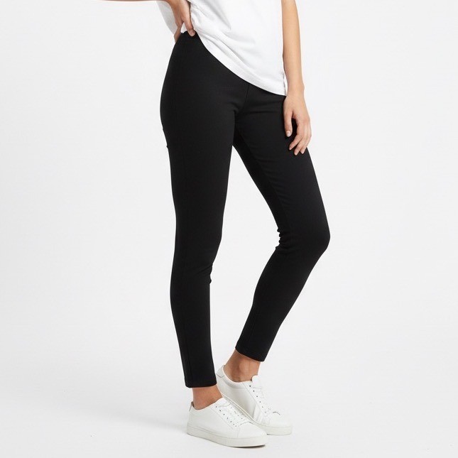David Lerner Ankle Legging Womens Small Black Stretch Skinny Leg Active Wear