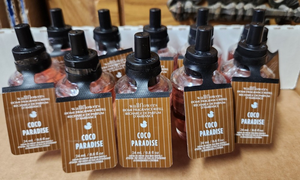COCO PARADISE LOT OF 10 WALLFLOWER REFILL BULB BATH BODY WORKS WALL FLOWER