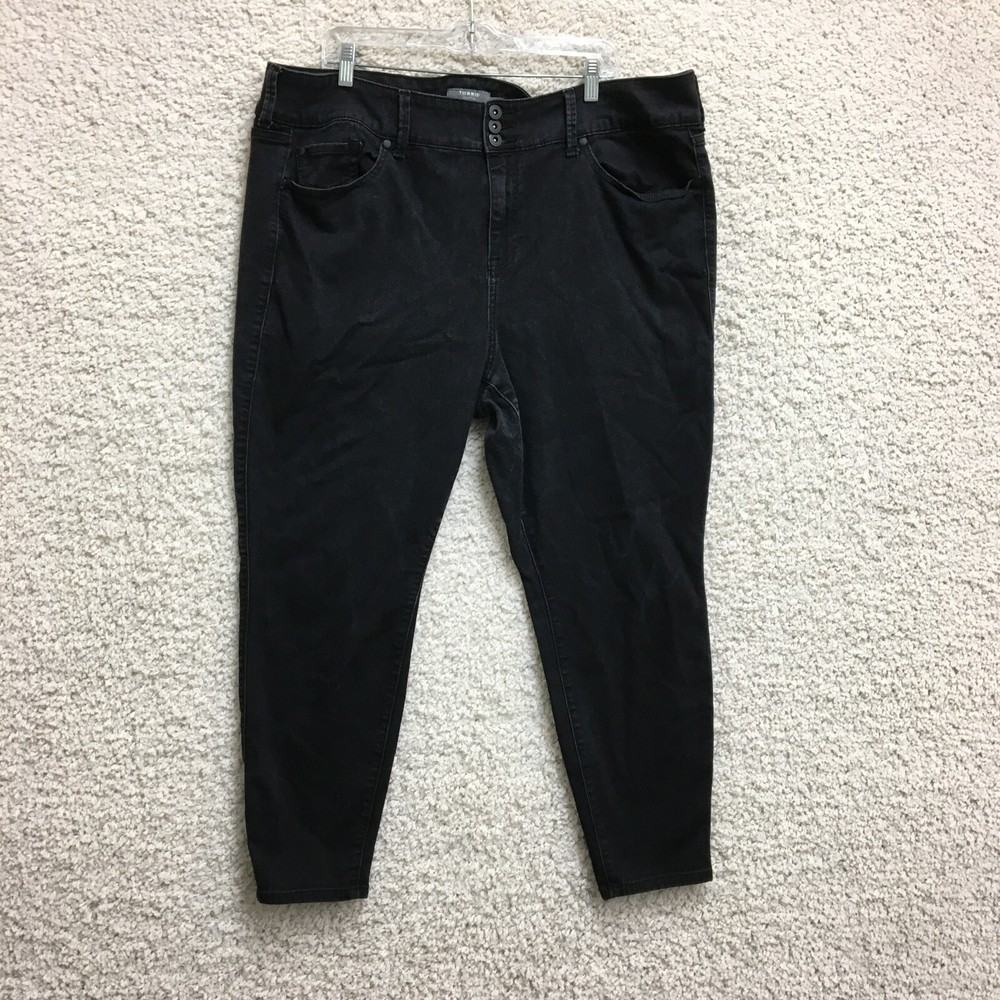 Torrid Jeans 24 Womens Black Super Soft Jegging Denim Skinny Dark Wash Casual