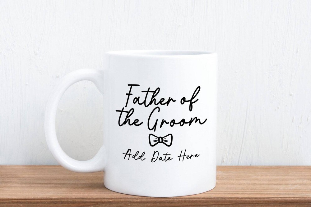 Personalised Father Of The Groom Wedding Date Gift Mug