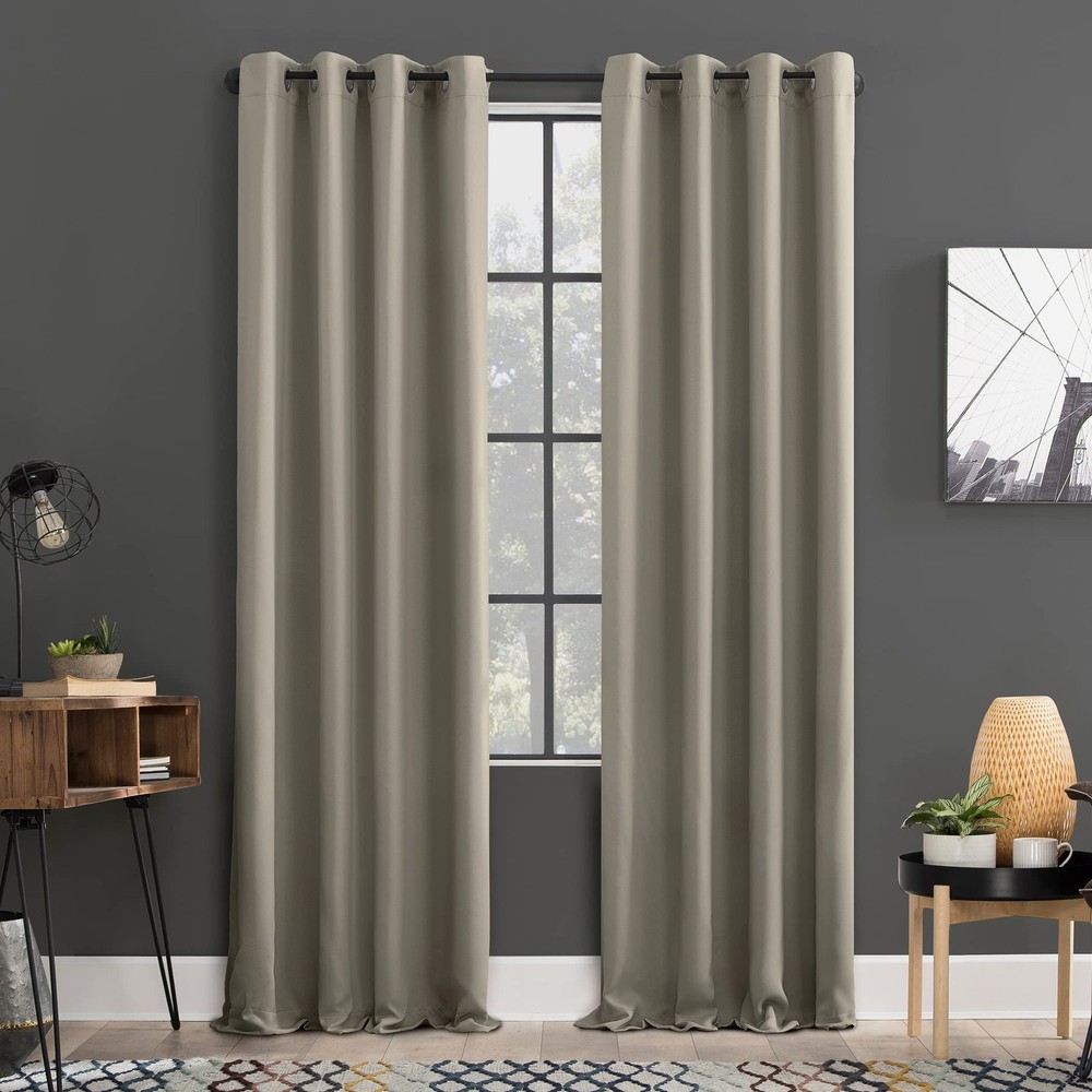 Soho 2-Pack Blackout Grommet Curtain Panels 54x84 Energy Efficient