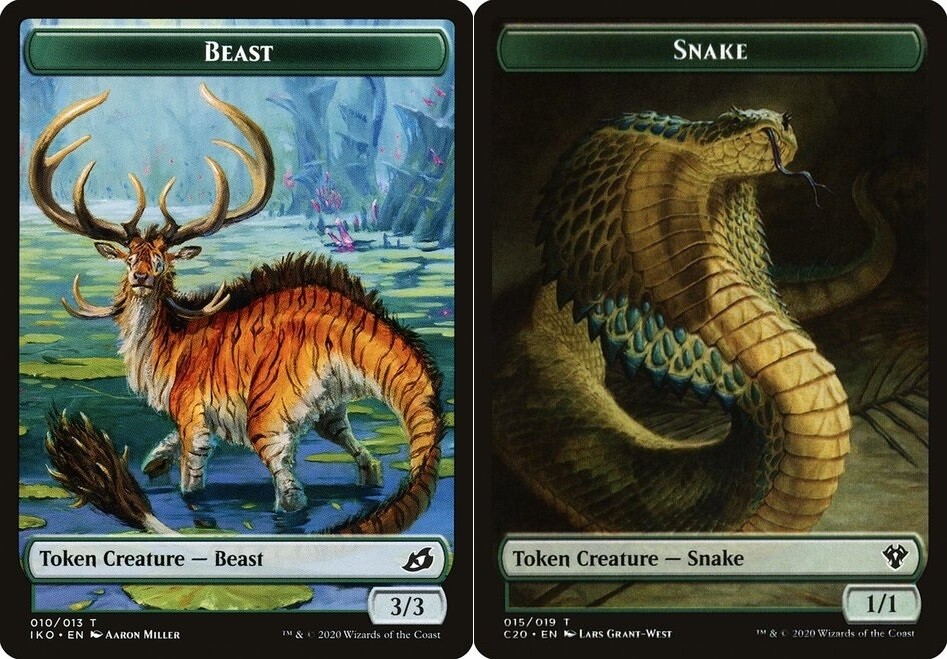 Beast Token (010) // Snake Token x4 - Commander 2020 - NM-Mint, English - Comman
